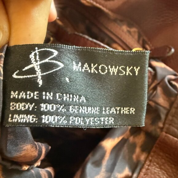 SOLD-B. Makowsky Leather Shoulder Satchel Tassel Zipper Great Conditional-SOLD - Picture 12 of 14